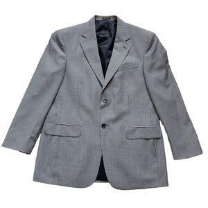 Stafford Men’s Houndstooth Suit Blazer Jacket Size 40R Two Button Suiting